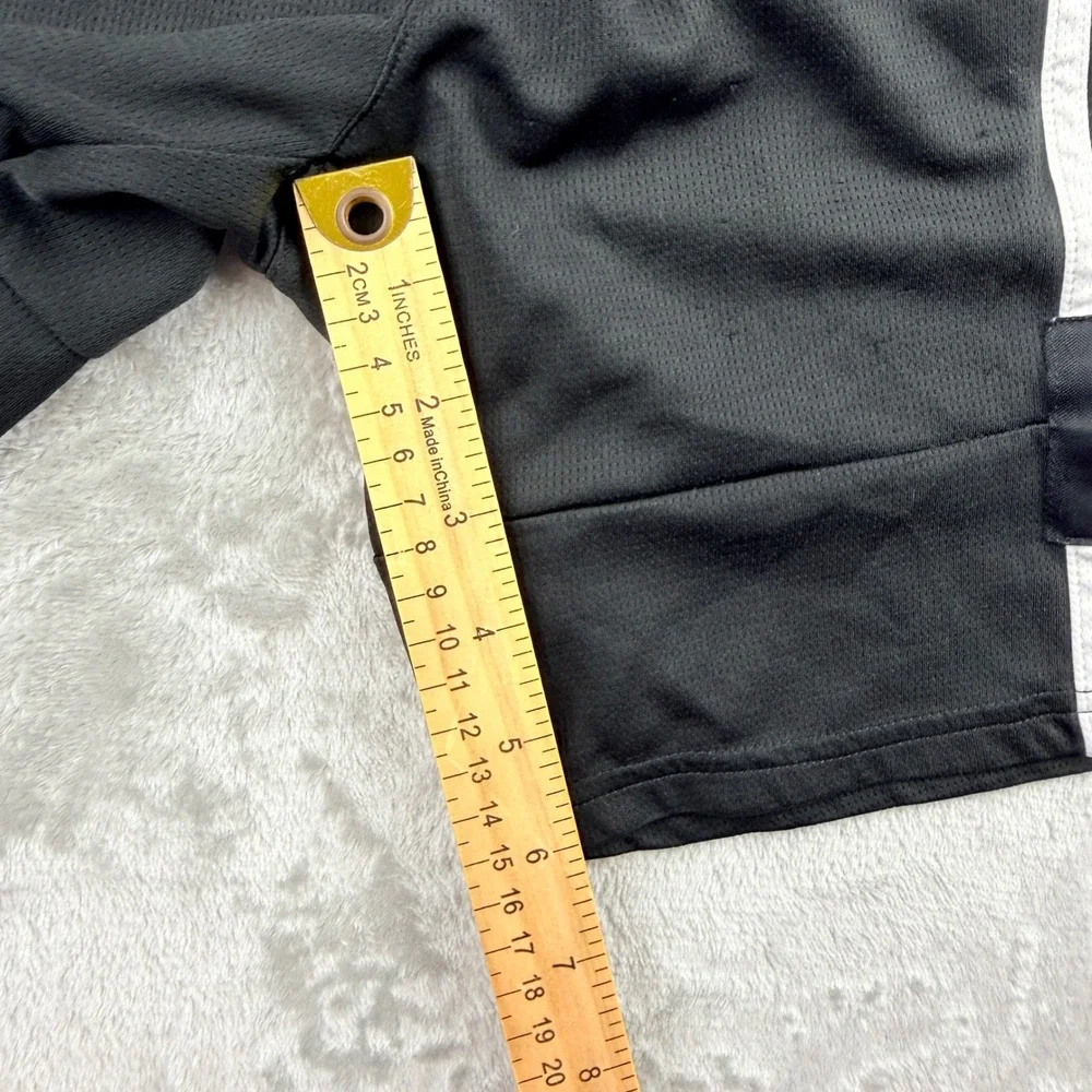 Adidas Boys Black White 3-Stripe Athletic Shorts Size 10/12 AH5503